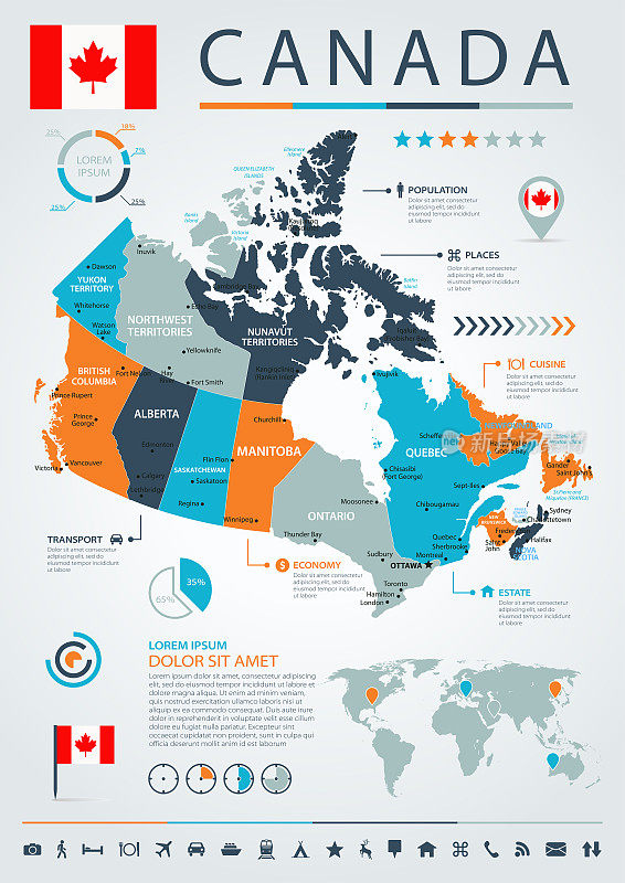 12 -加拿大-蓝橙信息图